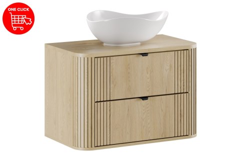 Zestaw meblowy 80cm z blatem i umywalką nablatową Cloud