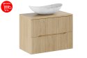 Zestaw meblowy 80cm z blatem i umywalką nablatową Lena