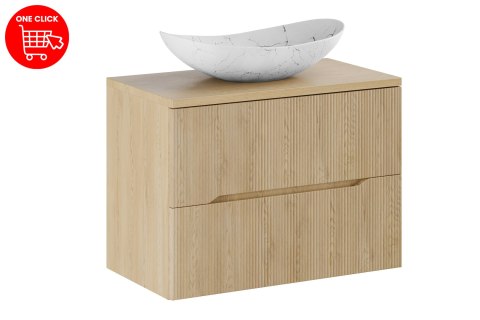 Zestaw meblowy 80cm z blatem i umywalką nablatową Lena