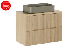 Zestaw meblowy 80cm z blatem i umywalką nablatową Trust