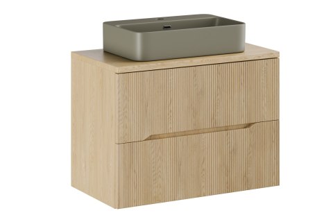 Zestaw meblowy 80cm z blatem i umywalką nablatową Trust