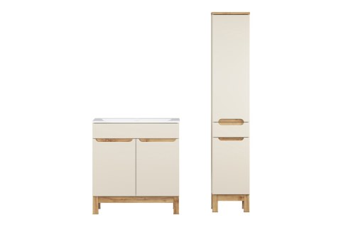 Zestaw meblowy 80cm z umywalką meblową SKY i szafką wysoką