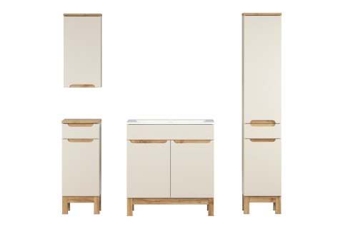 Zestaw meblowy 80cm z umywalką meblową SKY i szafką wysoką