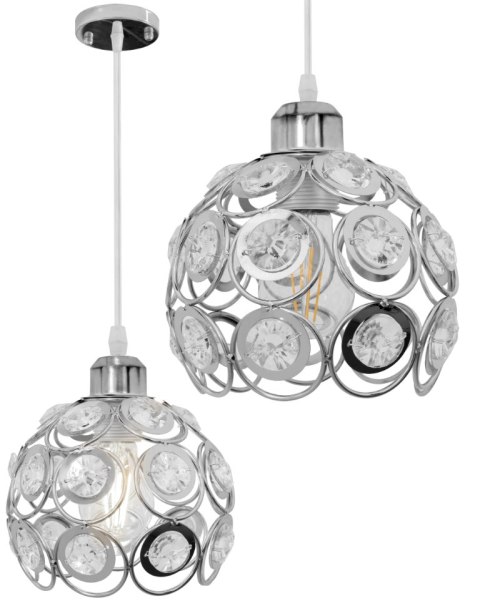 Lampa wisząca sufitowa kryształowa APP207-1C chrom