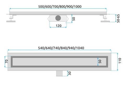 ODPŁYW NEOX ZŁOTY 600