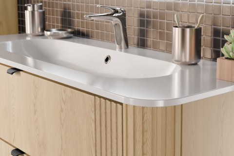 Umywalka meblowa jednokomorowa 120cm PURE WHITE GLOSS