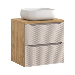 Zestaw meblowy Ocean Beige 60cm z blatem i umywalką nablatową Nika