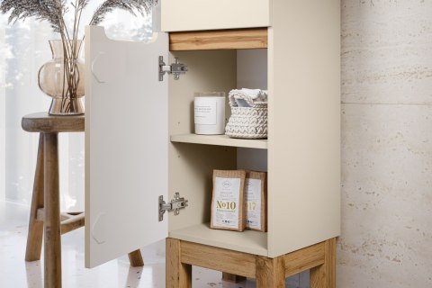 Zestaw meblowy 80cm z blatem, umywalką nablatową Cloud i szafką wysoką