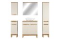 Zestaw meblowy 80cm z blatem, umywalką nablatową Cloud, szafką wysoką i szafką z lustrem
