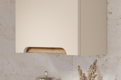 Zestaw meblowy 80cm z blatem, umywalką nablatową Cloud, szafką wysoką i szafką z lustrem