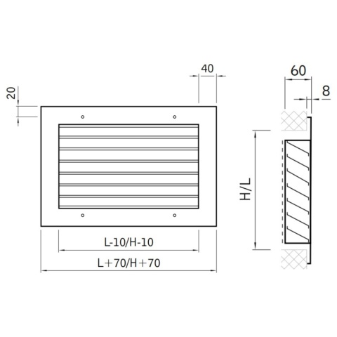 Czerpnia wentylacyjna ocynkowana CWP (800x600) RDJ Klima