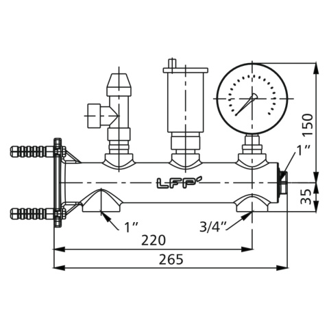 Grupa bezpieczeństwa do instalacji centralnego ogrzewania GRB - C.O.