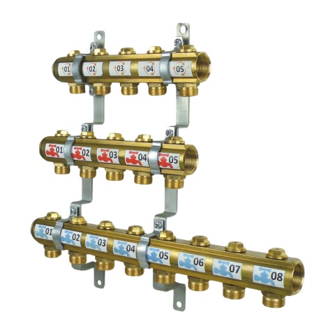 Rozdzielacz ciepłej wody użytkowej RZT (5+10+14 sekcji)