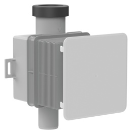 Syfon podtynkowy do skroplin DN32 z blokadą zapachów, rewizją i płytką do zabudowy