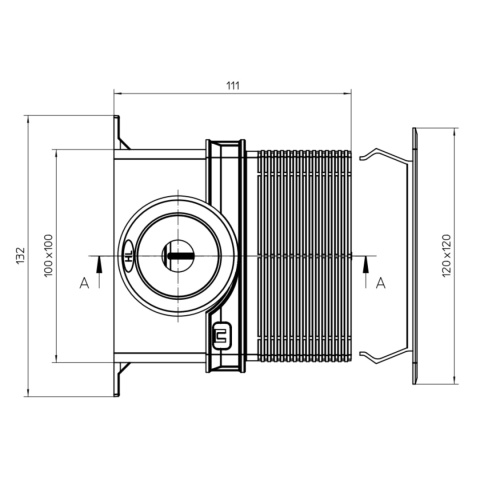 Syfon podtynkowy do skroplin DN32 z blokadą zapachów, rewizją i płytką do zabudowy