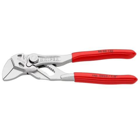 Szczypce nastawne do rur z kluczem KNIPEX L125