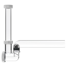 Syfon do skroplin pionowy DN40x5/4'' z zamknięciem wodnym, blokadą zapachów i rewizją