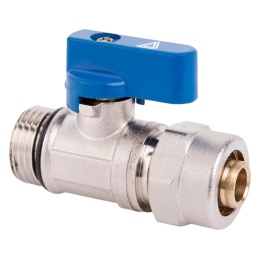 Zawór mini do rozdzielaczy ze złączką do PEX PN10 1/2'' (DN15) TRINNITY