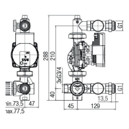 Grupa pompowo-mieszająca do instalacji centralnego ogrzewania TRINNITY