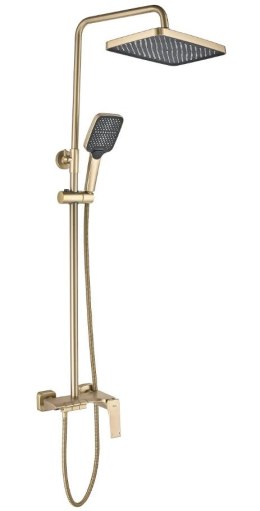 ZESTAW NATRYSKOWY JOE ZŁOTY SZCZOTKOWANY