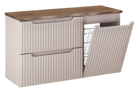 Zestaw meblowy NOVA CASHMERE 100cm z blatem i szafką z koszem na pranie