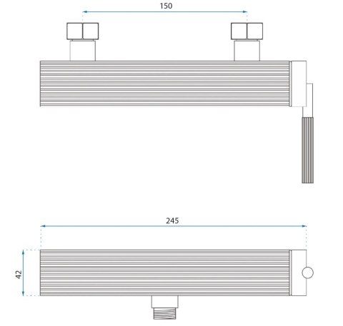 BATERIA PRYSZNICOWA JS-B34804BRG ARGON MIEDŹ SZCZO
