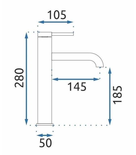 BATERIA UMYWALKOWA JS-B801-1BRG SPOT MIEDŹ SZCZ WY