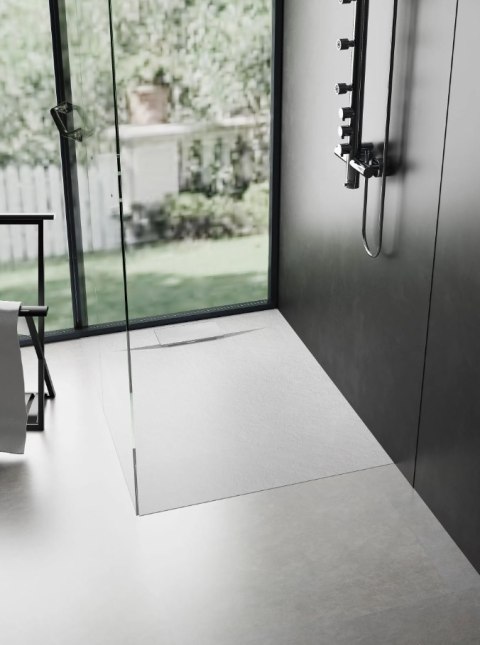 BRODZIK BAZALT WHITE 80x120 + SYFON