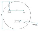Lustro ścienne LED HZJ 80 cm