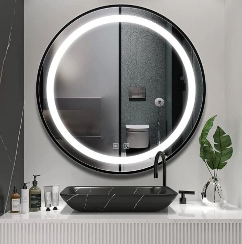Lustro ścienne LED MMJ BLACK 90 cm