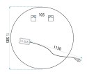Lustro ścienne P11240 LED BAS 585 mm