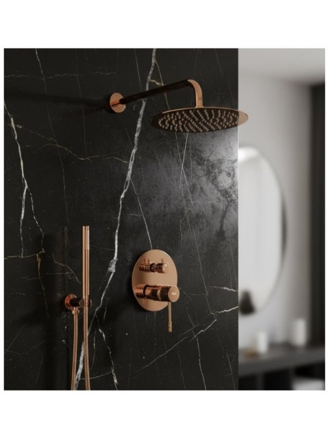 ZESTAW NATRYSKOWY PODTY LUNGO DIAMOND MIEDŹ + BOX