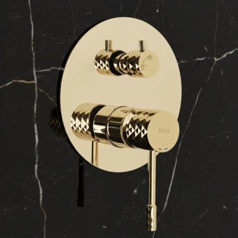 ZESTAW NATRYSKOWY PODTY LUNGO DIAMOND ZŁOTY + BOX