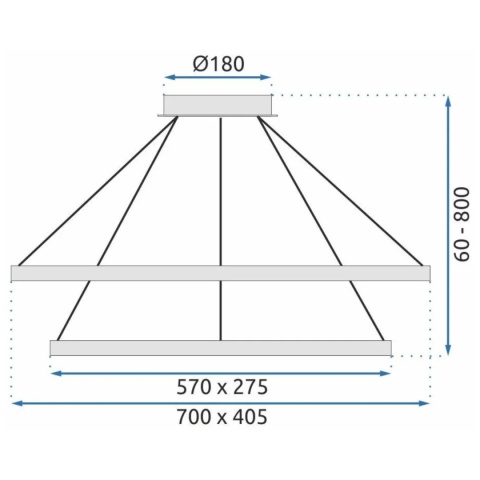 Lampa kryształowa wisząca LED APP771-3CP