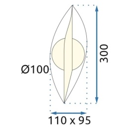 Lampa kinkiet LED G031-W złoty