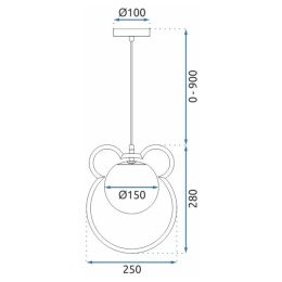 Lampa sufitowa wisząca G105-1W GOLD WHITE