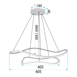 Lampa wisząca LHJ017-CP2 złota