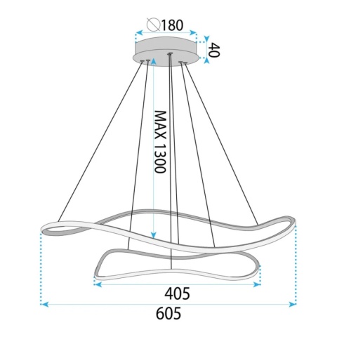 Lampa wisząca LHJ017-CP2 złota