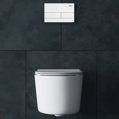 PRZYCISK DO STELAŻA PODTYNKOWEGO T GLASS WHITE