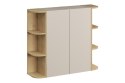 Zestaw meblowy z szafkami wysokimi i regałami
