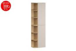 Zestaw meblowy z szafkami wysokimi i regałami