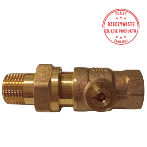 Złączki do MTCV z zaworami odcinającymi pod klucz imbusowy 5 mm DN15 PN10 (2 szt. w opakowaniu)