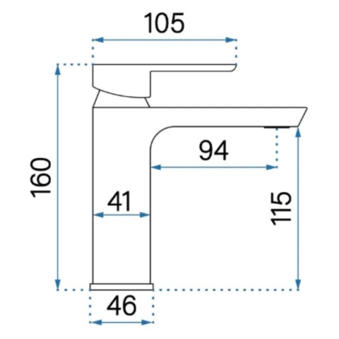 Bateria umywalkowa MY2021-2GG ARGUS złota szczotkowana niska