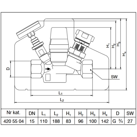 Zawór regulacyjny termostatyczny Aquastrom T plus DN15 Oventrop