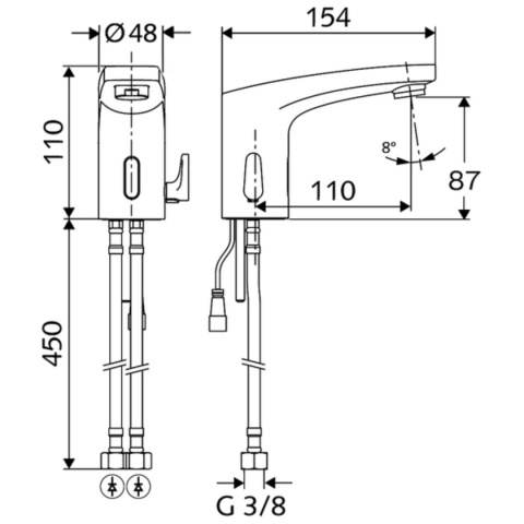Elektroniczna bateria umywalkowa MODUS Trend E SCHELL