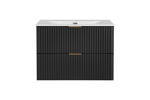 Szafka pod umywalkę 80cm 2 szuflady ADEL BLACK