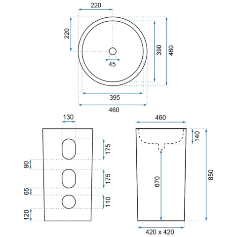 Umywalka wolnostojąca REA ESTERA