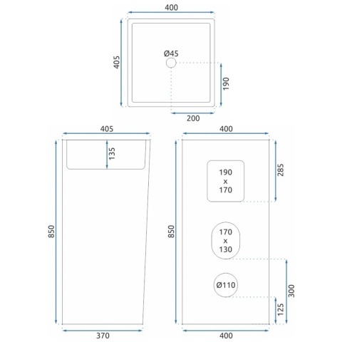 Umywalka wolnostojąca REA HOLLY