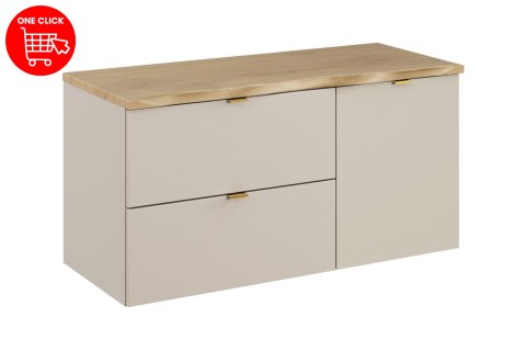 Zestaw meblowy 100cm z blatem i szafką z koszem na pranie