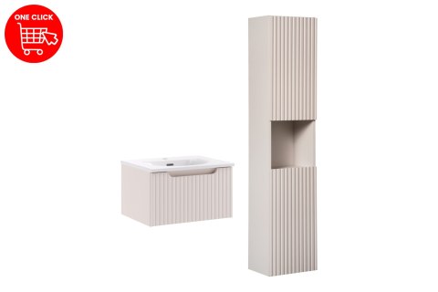 Zestaw meblowy 50cm z umywalką meblową Sky i szafką wysoką